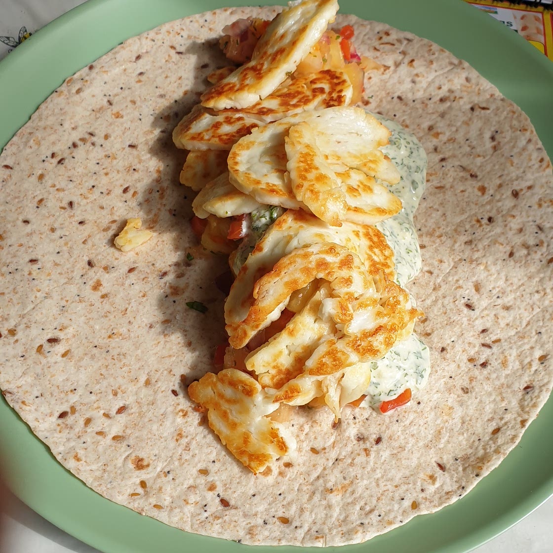 Faux-Peruvian Halloumi Tacos