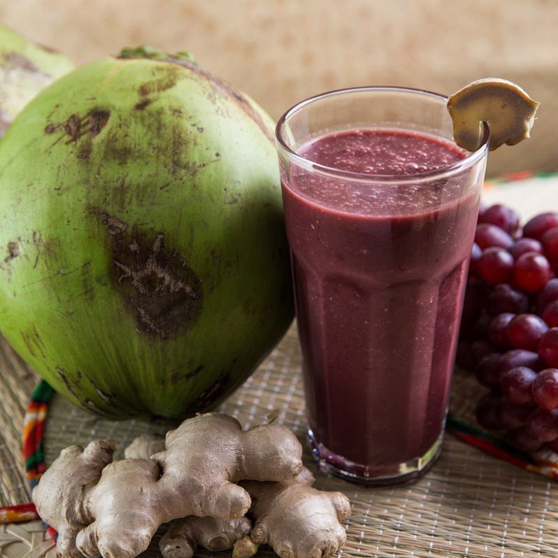 Suco de açaí refrescante