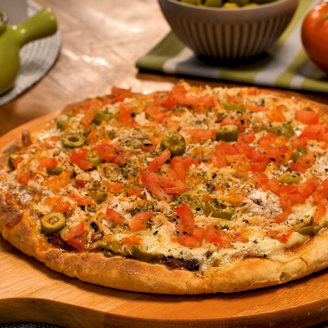 Massa de pizza com iogurte