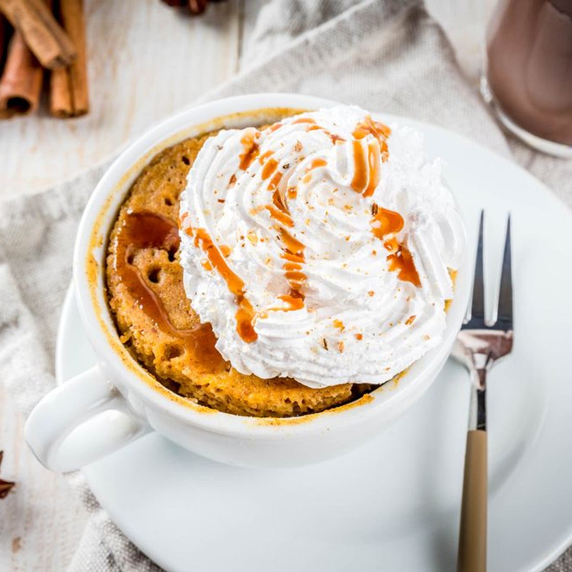 Bolo de caneca de doce de leite