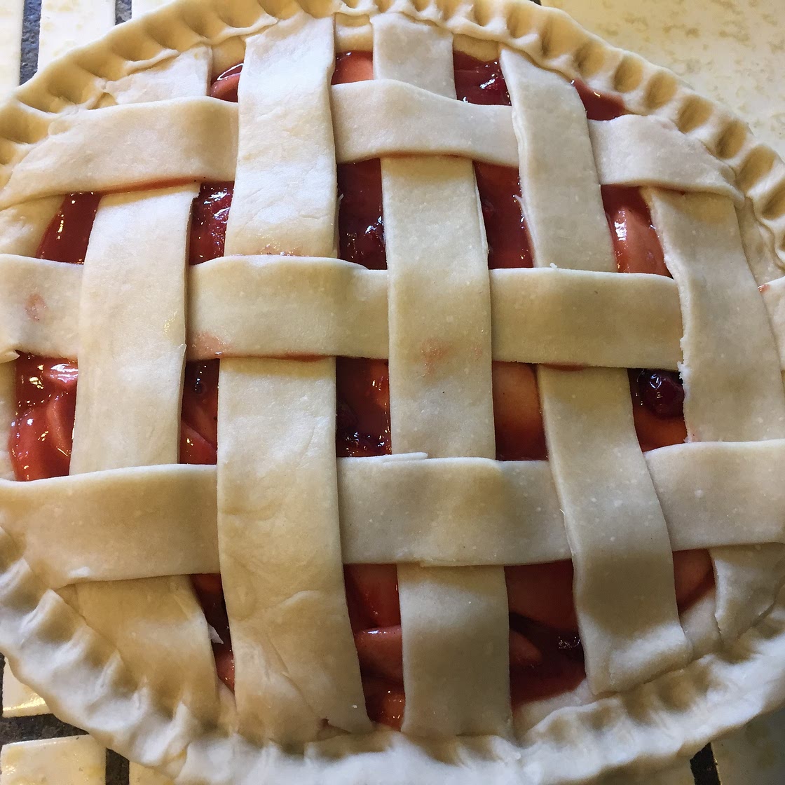 Caramel Apple Cranberry Pie