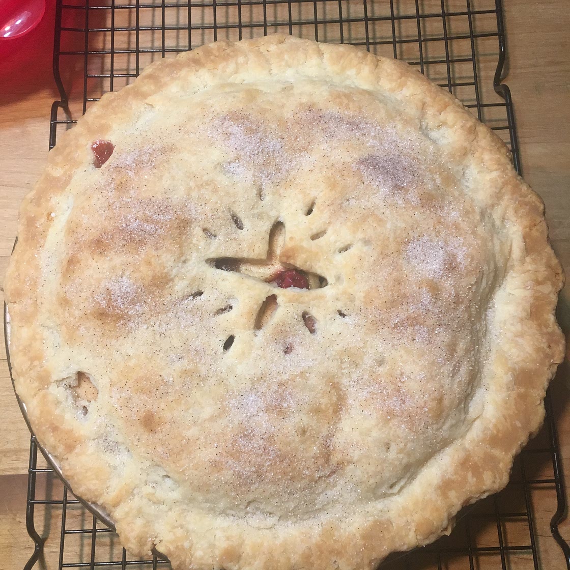 Caramel Apple Cranberry Pie
