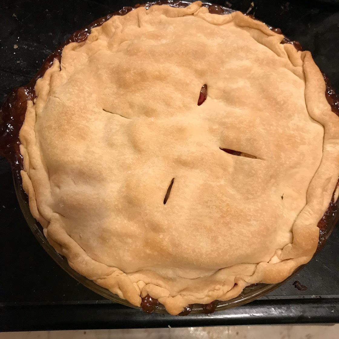 Caramel Apple Cranberry Pie