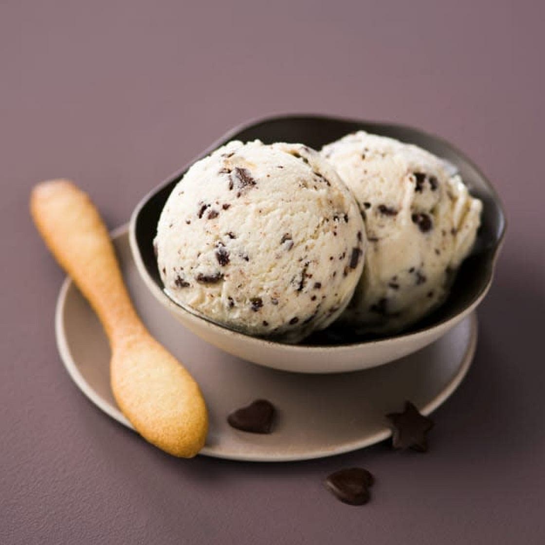 Glace chocolat blanc façon Stracciatella