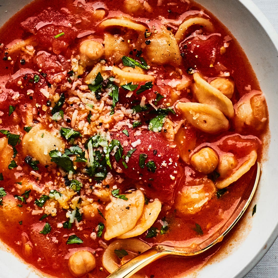 Brothy Pasta with Chickpeas