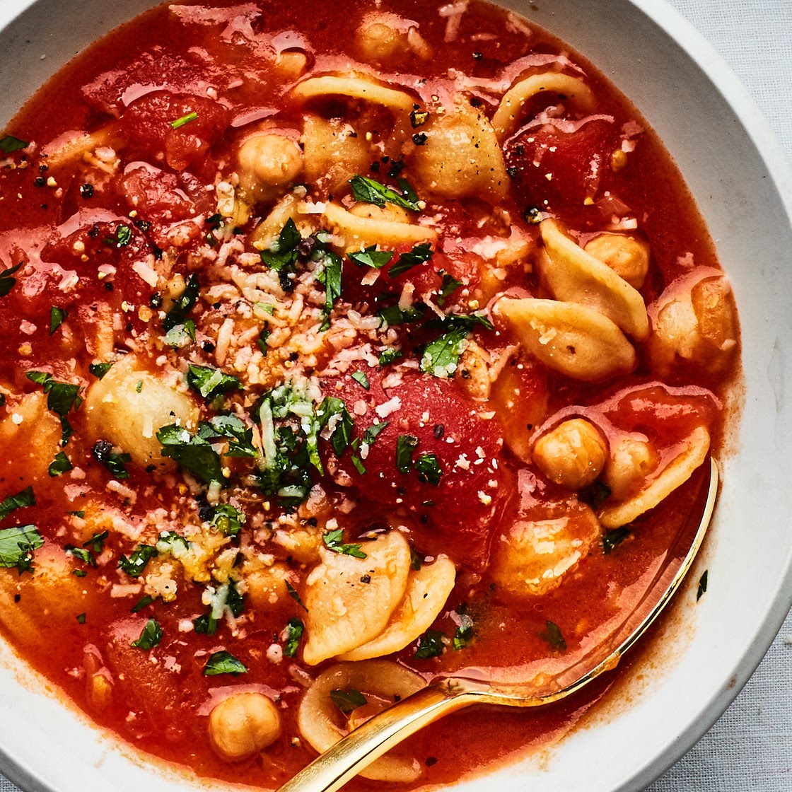 Brothy Pasta with Chickpeas