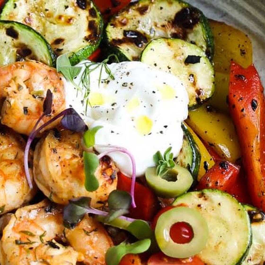 30 Minute Greek Shrimp and Farro Bowls Recipe | Yummly