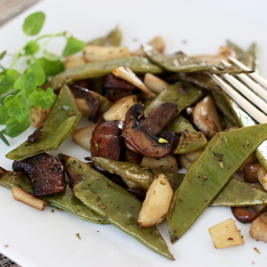 Roasted Parsnips, Mushrooms, Romano Beans and Crispy Fried Fish