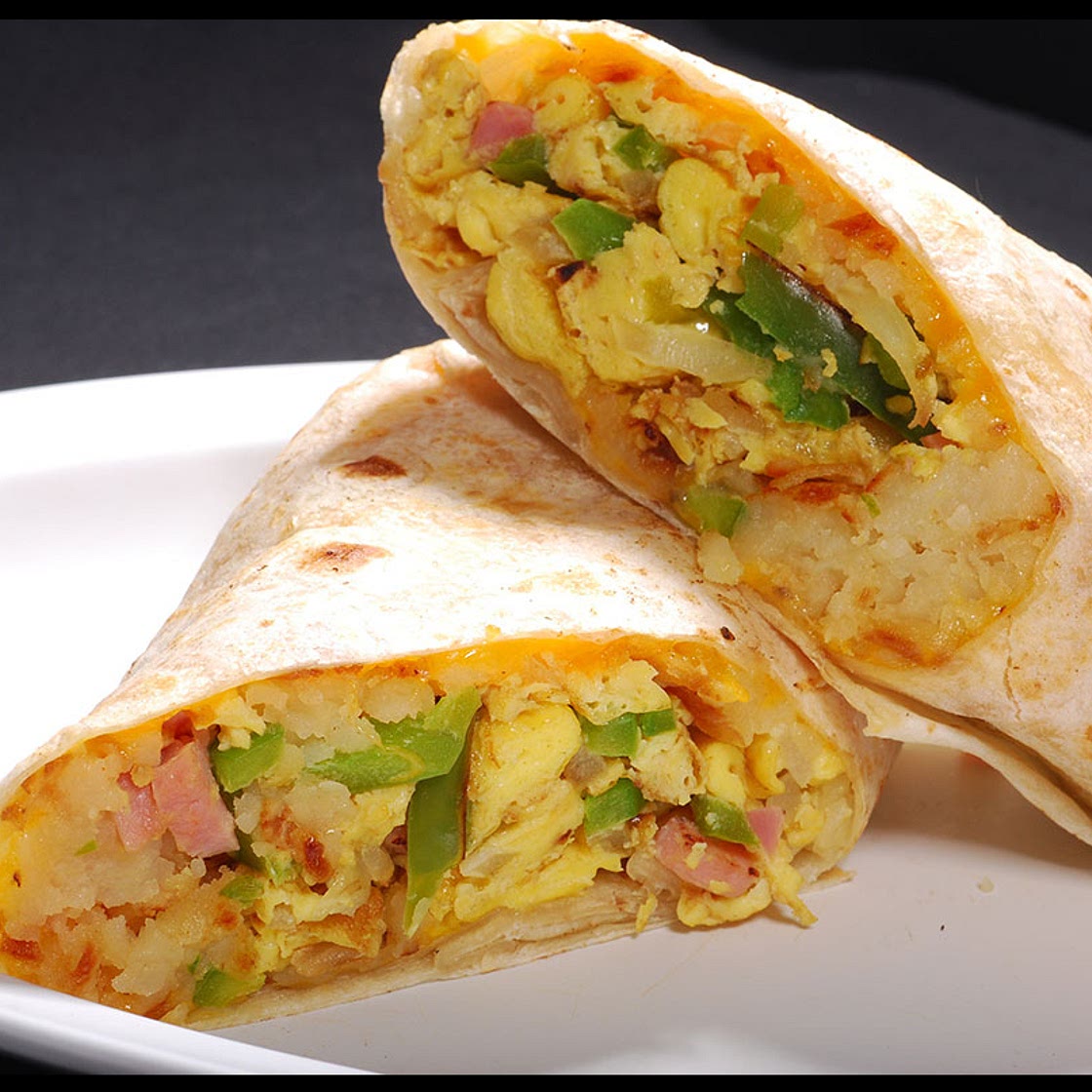 Breakfast Egg and Ham Burrito