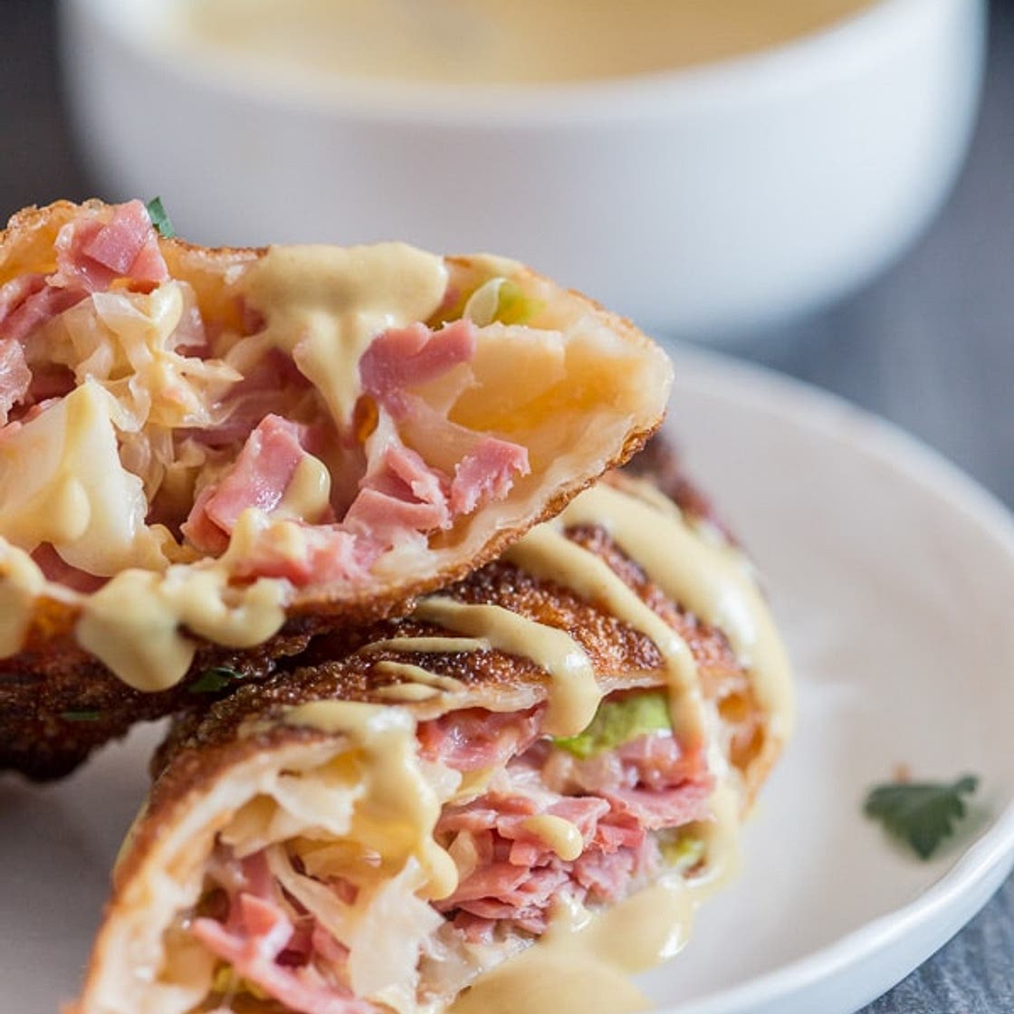 Reuben Egg Rolls