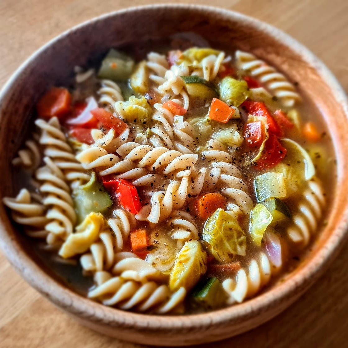 Rustic Herbie pasta soup for soup maker