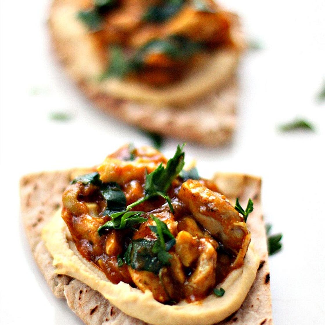 Slow Cooker Moroccan Chicken Pita Bites
