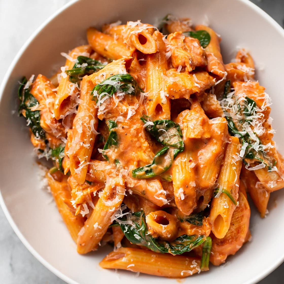 Tomato Chicken Spinach Pasta