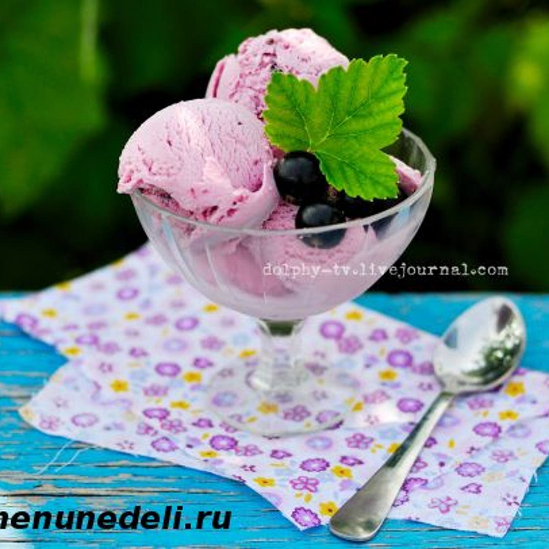 Мороженое из черной смородины своими руками