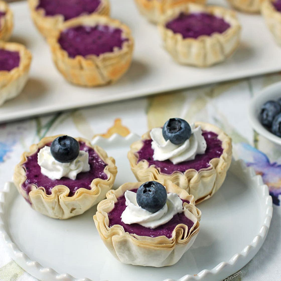 Blueberry Cheesecake Mini Tarts
