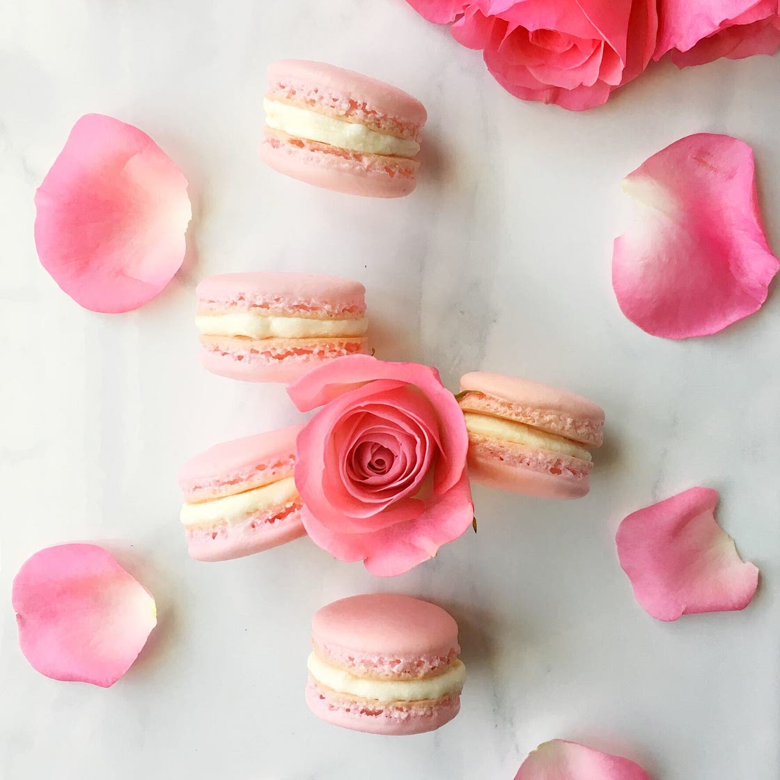 Almond Cherry French Macarons