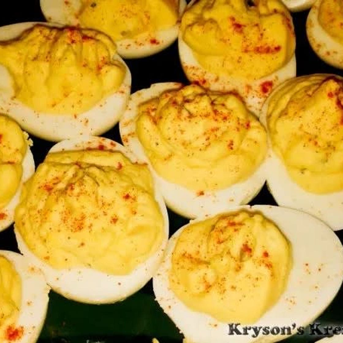 Potato Salad Deviled Eggs