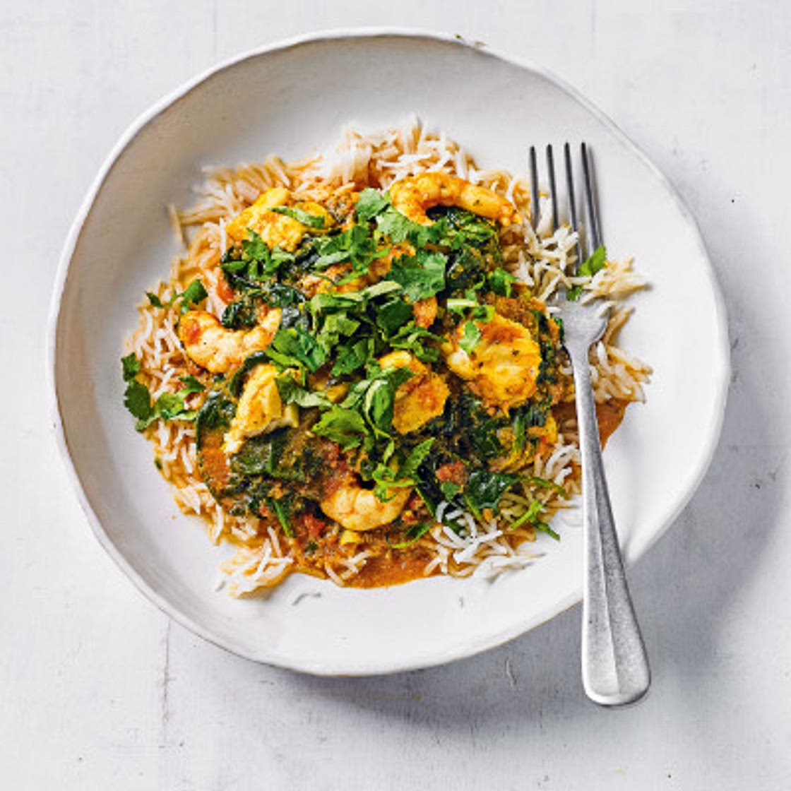 Cod & prawn sambal curry