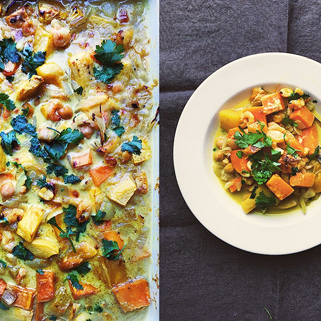 Warming Chickpea & Pumpkin Curry - amelia freer