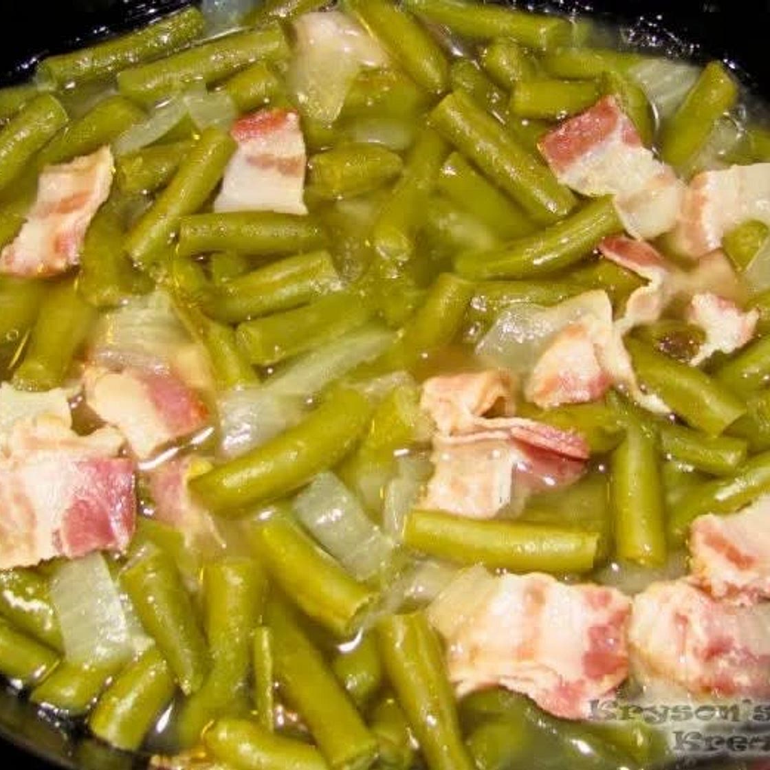 Slow Cooker Green Beans with Bacon