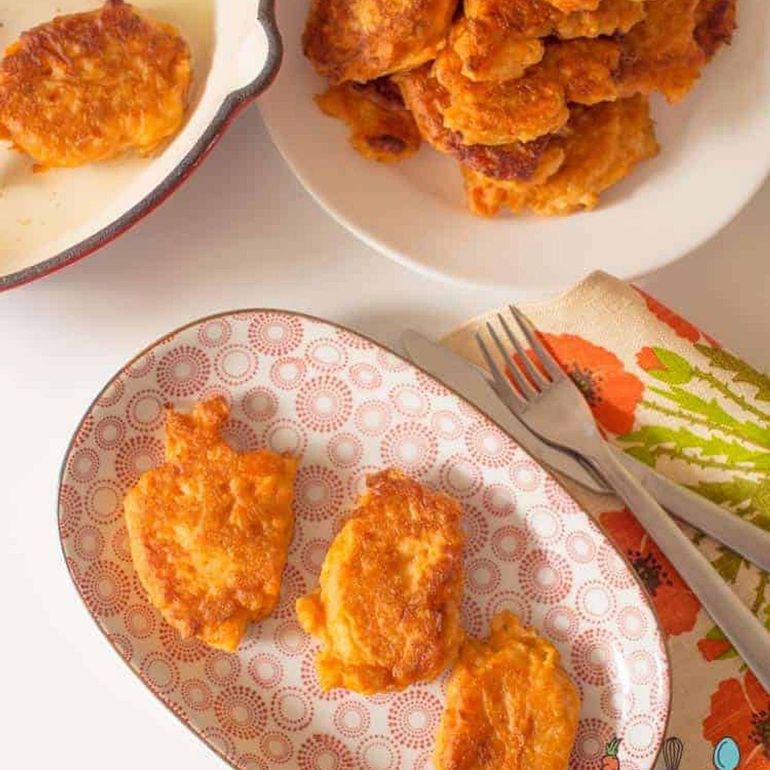 Sweet potato and apple fritters