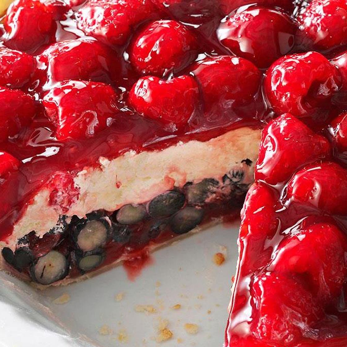Red, White and Blue Berry Pie