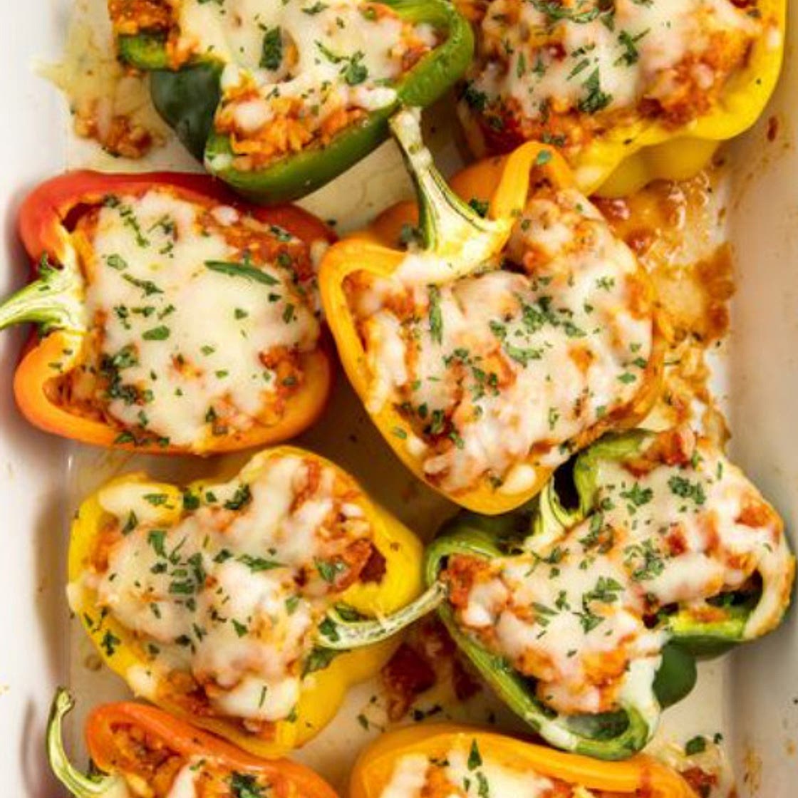 Chicken Parm Stuffed Peppers