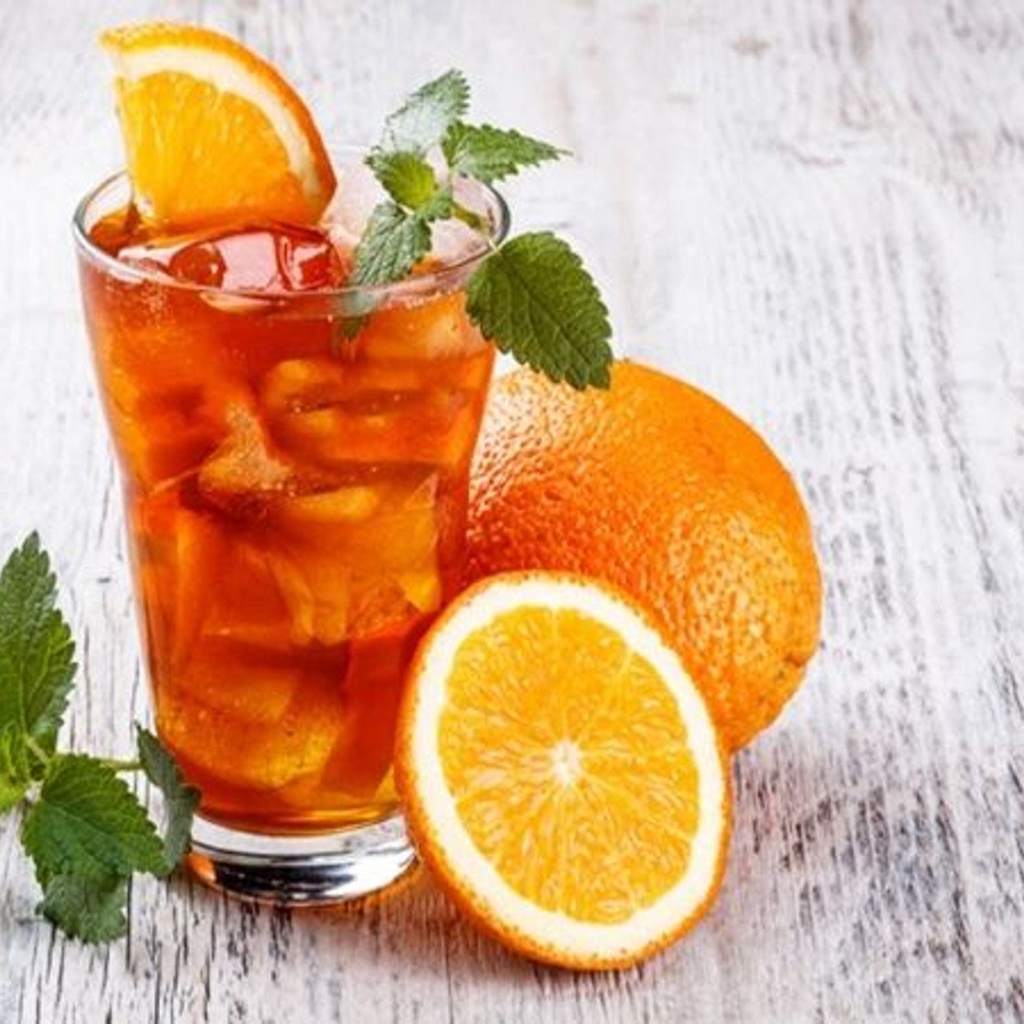 Drink de café com laranja
