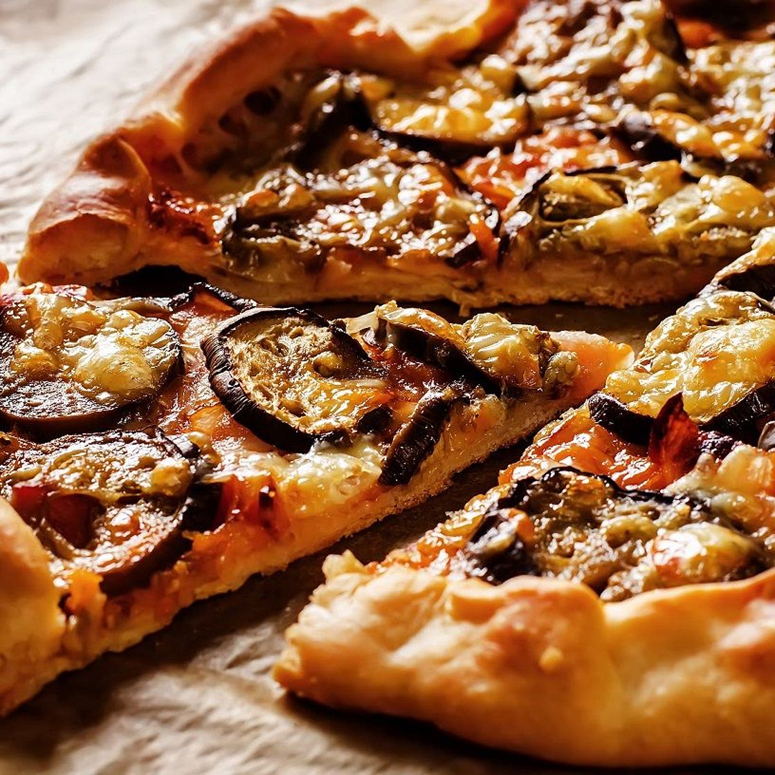 Pizza com massa de couve-flor