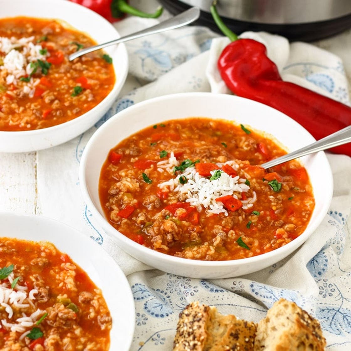 Instant Pot Stuffed Pepper Soup
