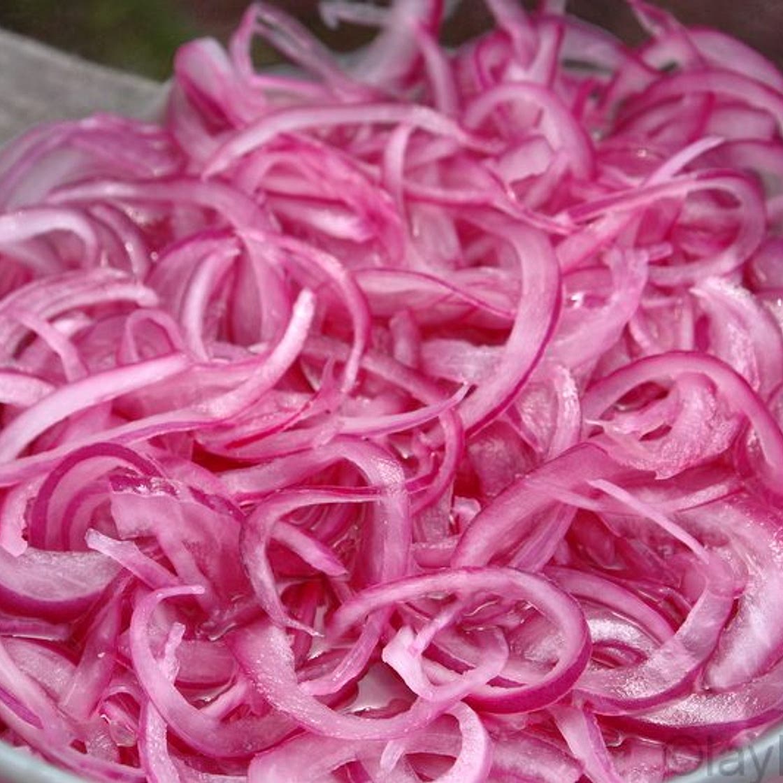 Lime pickled onions