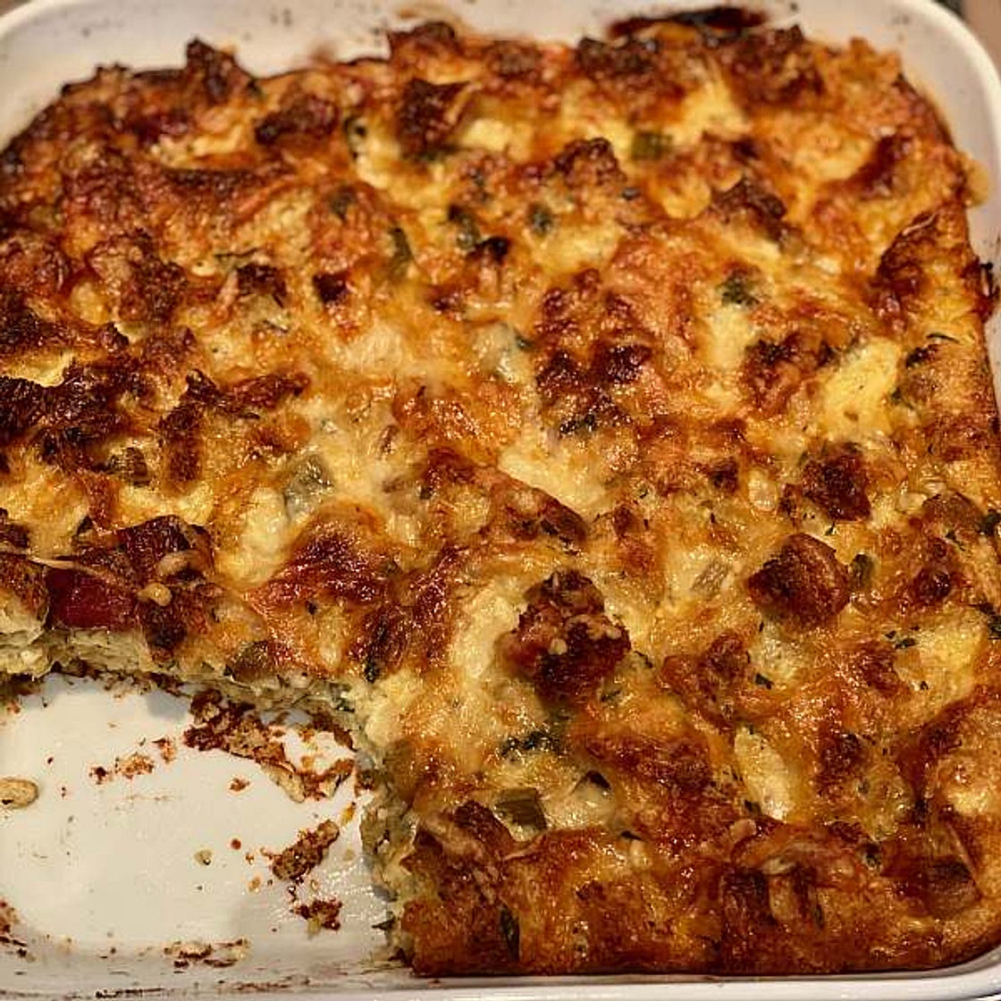 Herb & Apple Bread Pudding (half recipe) | Recipes