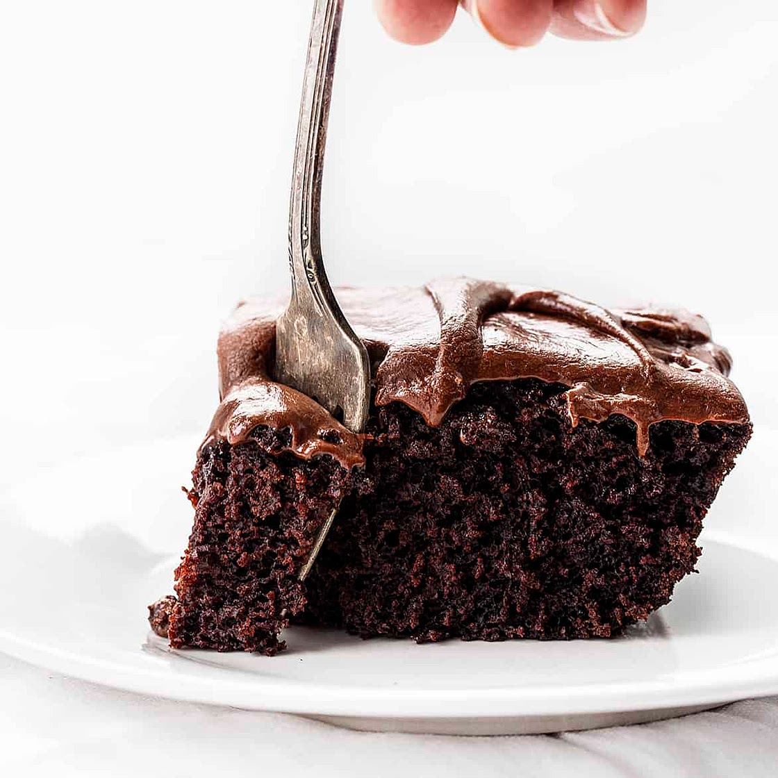 Chocolate Depression Cake with Chocolate Frosting