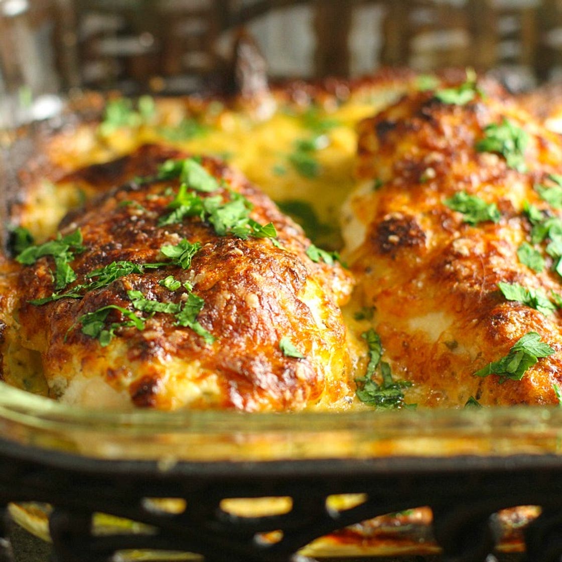 Smothered Cheesy Sour Cream Chicken