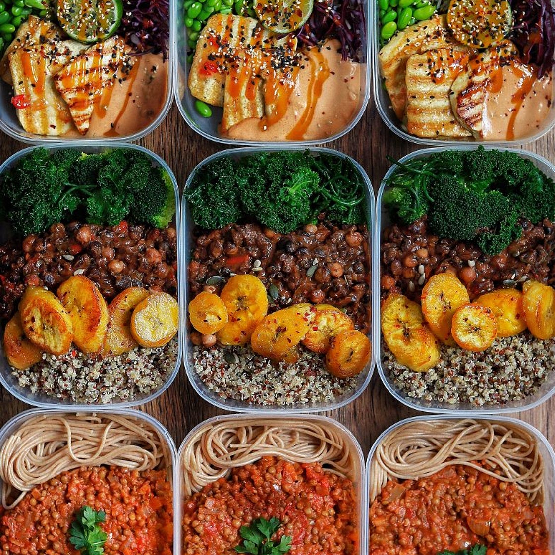 Grilled Tofu, Satay Sauce, Wild Rice, Edamame, Spring Onions & Red Cabbage