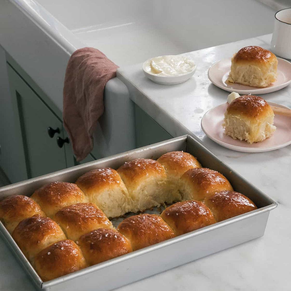 Salted Honey Parker House Rolls