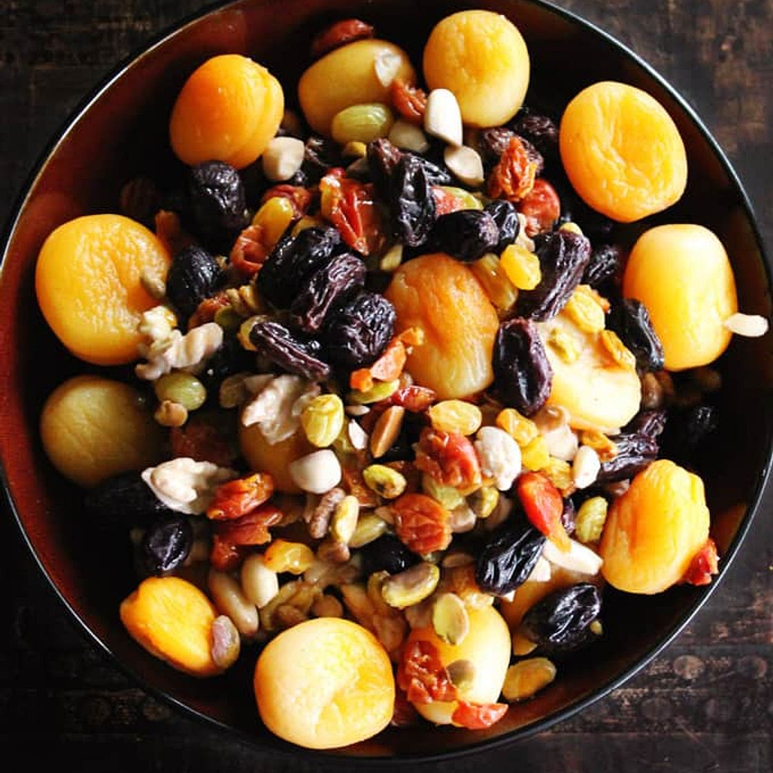Haft mewa: Afghan fruit and nut salad