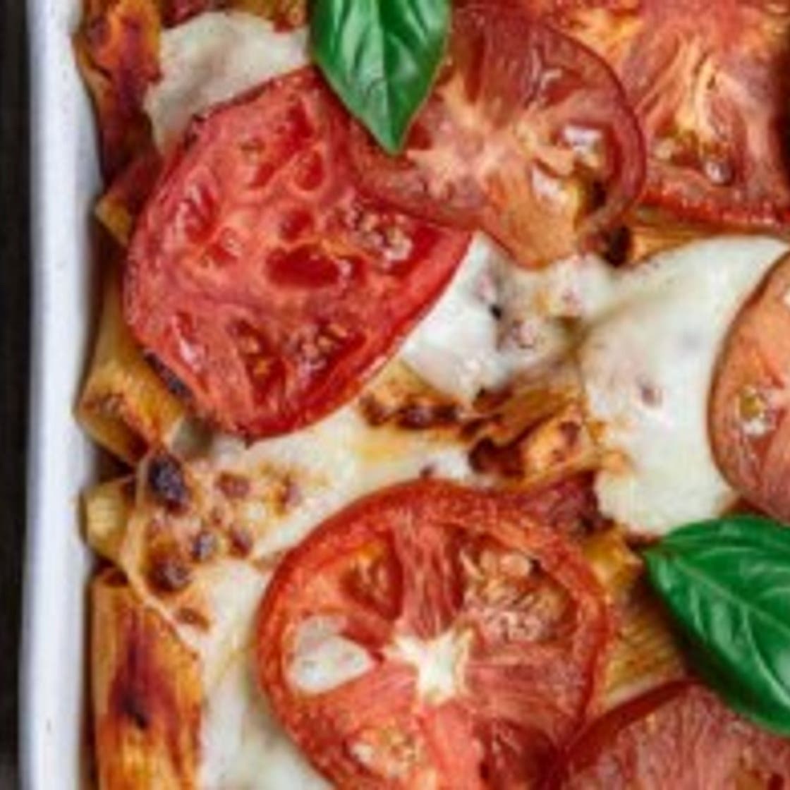 Baked Rigatoni with Tomatoes and Eggplant