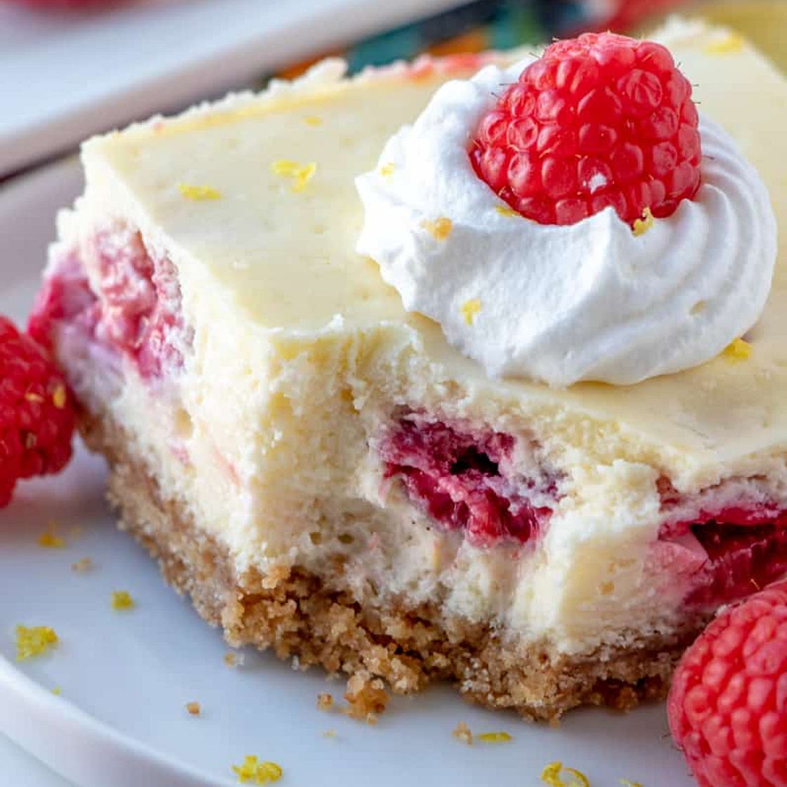 Lemon Raspberry Cheesecake Bars