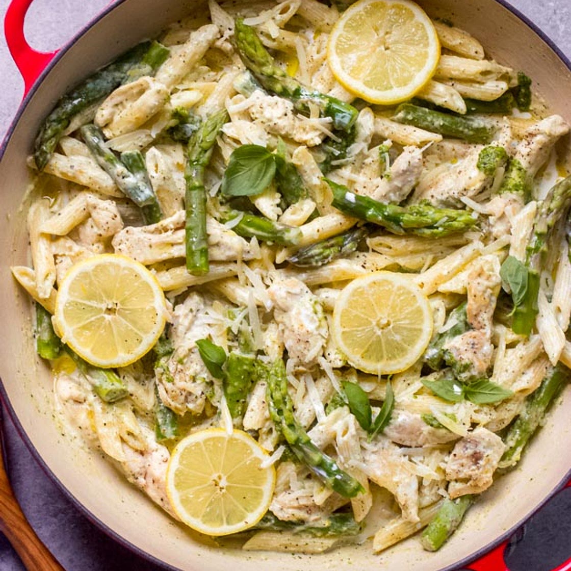 Lemon Asparagus Chicken Pasta