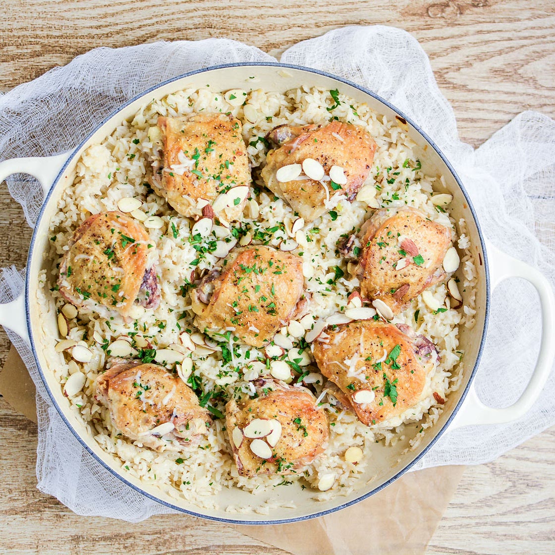 One Pot Almond Chicken and Rice