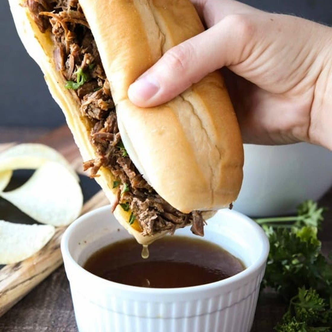 Instant Pot French Dip Sandwiches
