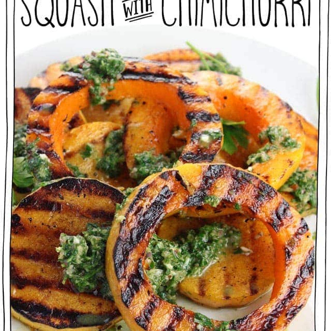 Grilled Butternut Squash with Chimichurri