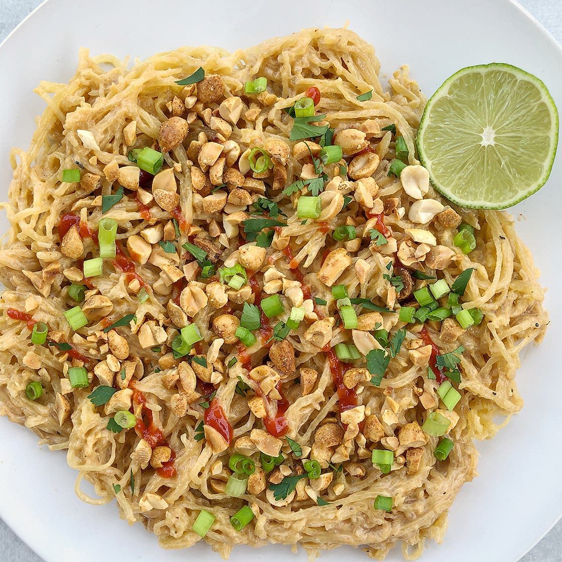 Spaghetti Squash with Peanut Sauce