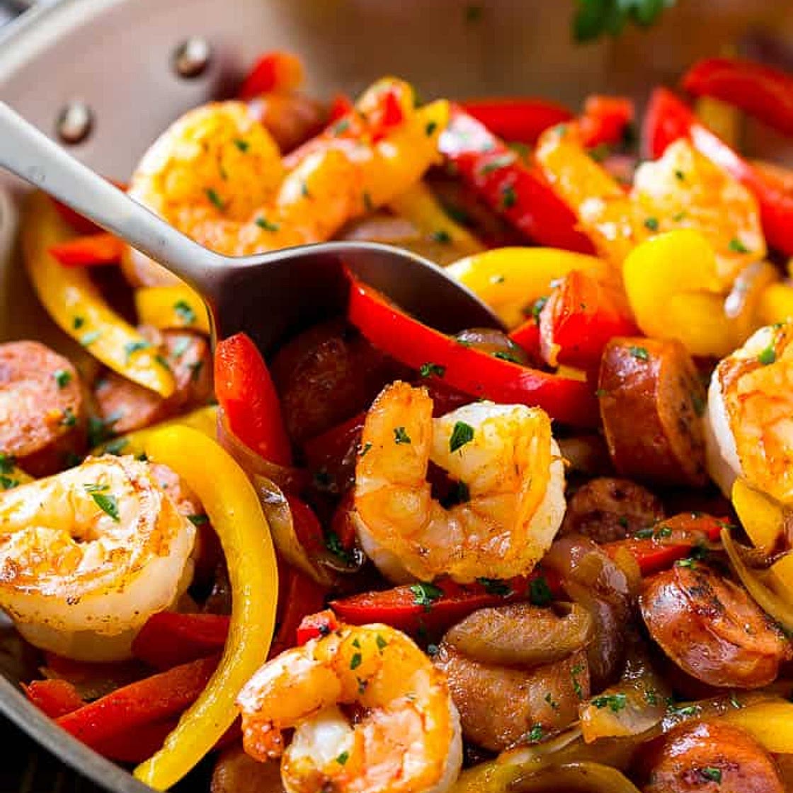 ⚜️ Cajun Shrimp & Sausage Skillet