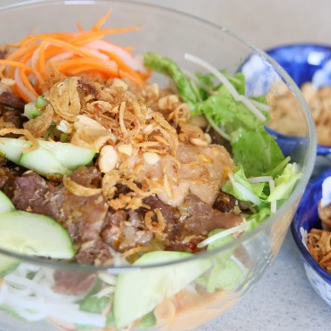 Grilled Pork Noodle Salad - Bún thịt nướng - Helen Le