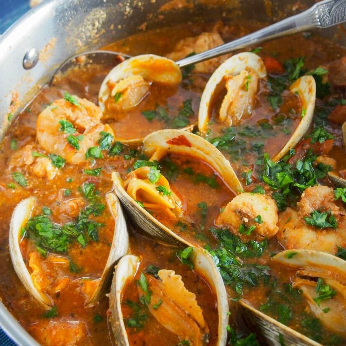 Romesco de peix (Catalan fish stew)