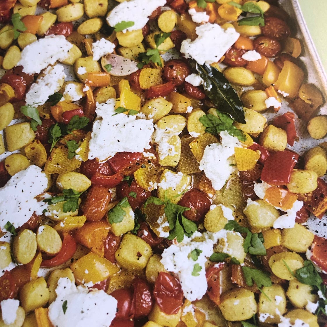 Gnocchi with roasted peppers, chilli, rosemary and ricotta