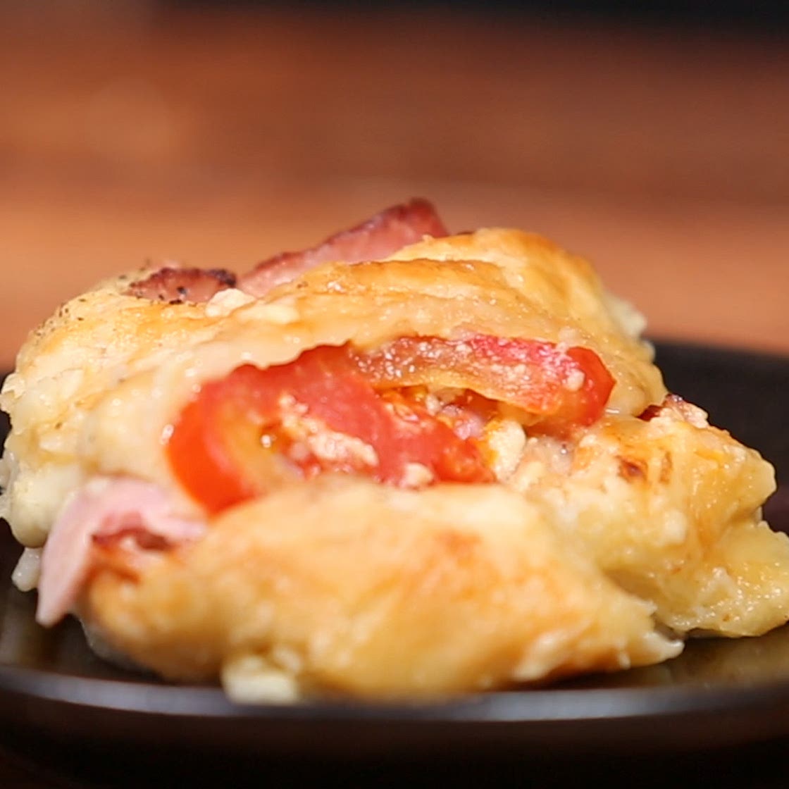 Baked Cheese and Ham Roll Ups