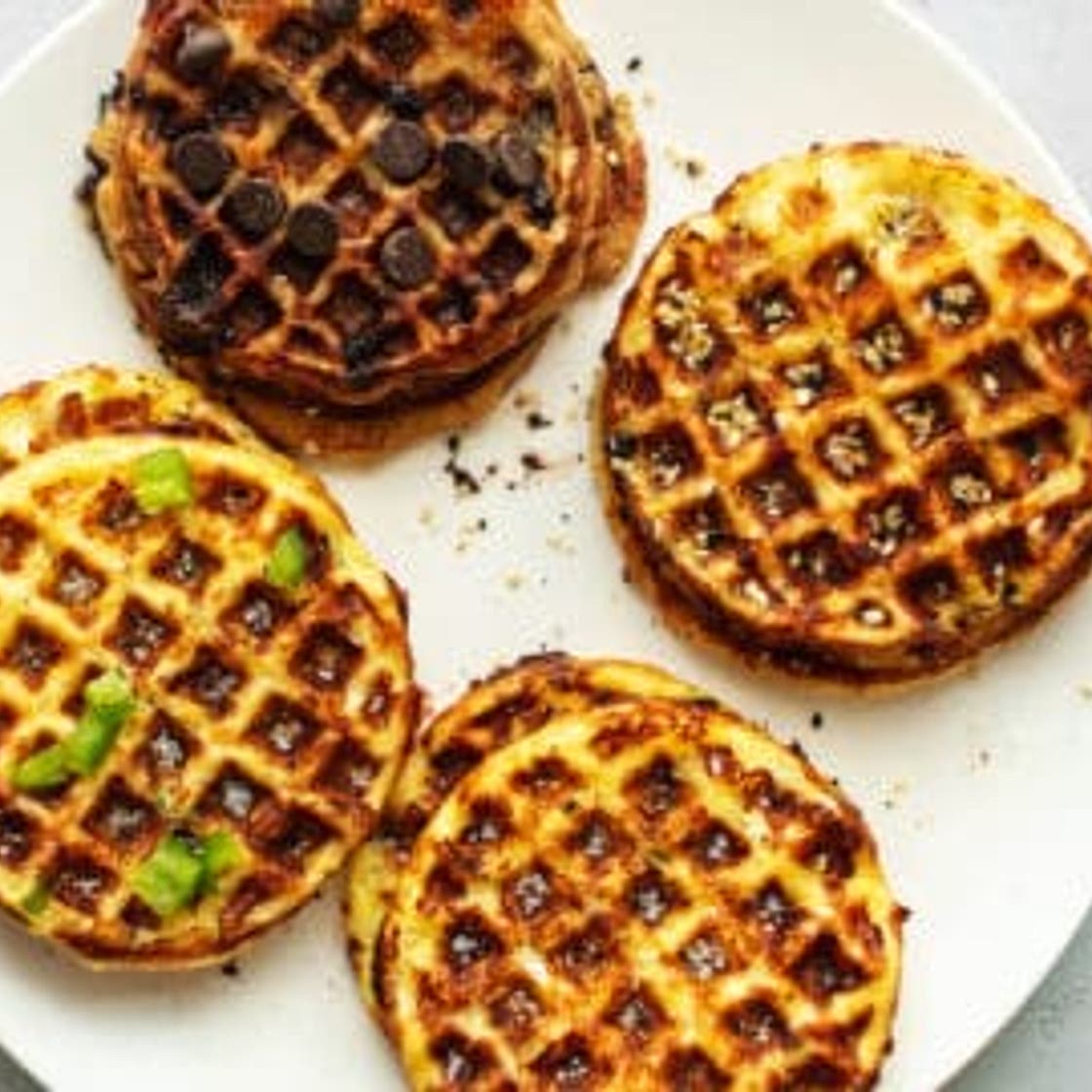 Keto Chaffles - 4 Flavors (Sweet and Savory)